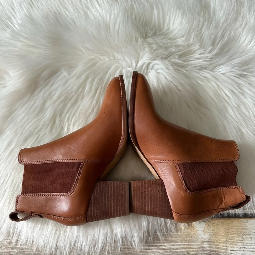 New Madewell The Regan Boots Brown Leather Shoes 5.5